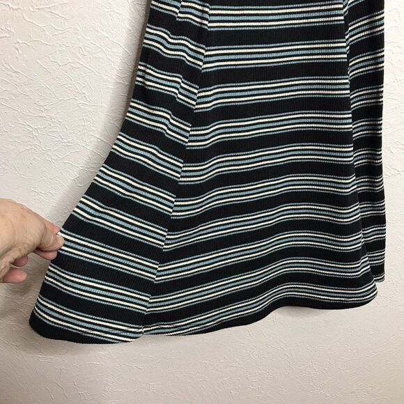 Hollister Womens Striped Ribbed Tank Top Halter Skater Fit & Flare Dress Small - Picture 4 of 12